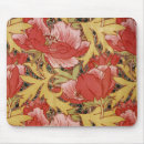 Recherche de feuille rouge tapis souris Pavot