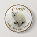 Search for polar bear endangered buttons Environment