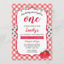 Search for picnic 1st birthday invitations Strawberry