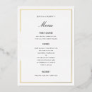 Search for gold border wedding menus Black and gold