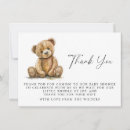 Recherche de baby shower note cards Ours en peluche
