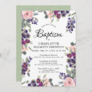 Recherche de purple baptême invitations Fille
