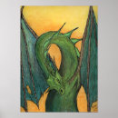 Recherche de dragon vert posters Mythique