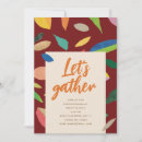 Search for colored leaf invitations Autumn