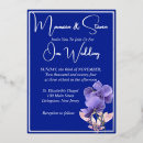 Search for royal blue and silver wedding invitations Botanical