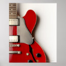 Recherche de guitare électrique rouge posters Musique