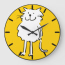Recherche de grand chat horloges Jaune