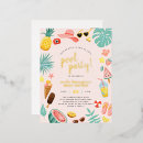 Search for pink pineapple invitations Tropical