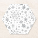 Search for silver and white coasters Snowflakes