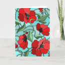 Search for blue poppy cards Red
