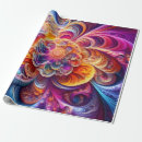 Search for fractals gift wrap Blue