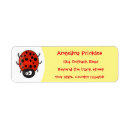 Search for cute red ladybug return address labels Ladybird