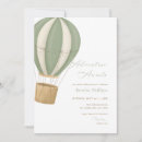 Recherche de green baby shower invitations Montgolfière