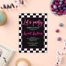 Search for races square invitations Black and white