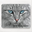 Recherche de yeux bleus tapis souris Gris