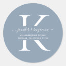 Search for script monogram stickers Dusty blue