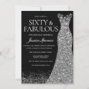 Search for black and silver 60th invitations Party