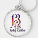 Search for number 13 keychains Thirteen