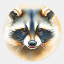 Search for animal face stickers Raccoon