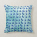 Recherche de gouttes de pluie coussins Bleu