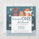 Search for winter onederland invitations Bear