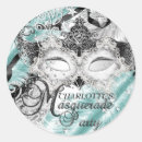 Search for masquerade mask stickers Teal