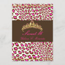 Recherche de leopard sweet 16 invitations Rose