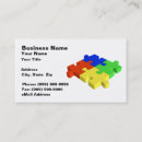 Search for puzzle pieces business cards Autistic