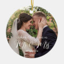 Search for wedding photo ornaments First married christmas