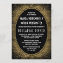 Search for gold glitter rehearsal dinner invitations Gatsby