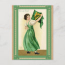 Recherche de drapeau irlandais vintage cartes postales Vert