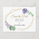Search for purple and gold save the date postcards Watercolor
