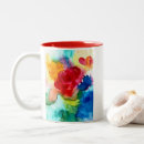 Search for abstract rose mugs Watercolor