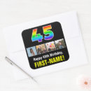 Search for 45 birthday gear stickers 45 years old