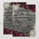 Search for burgundy and cream invitations Rustic