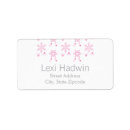 Search for pink snowflake return address labels Watercolor