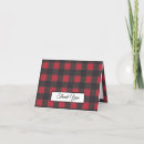Search for red plaid thank you cards Rustic