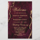 Search for burgundy and gold wedding programs Agate