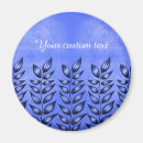 Search for floral leaf pattern magnets Blue