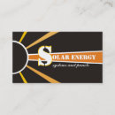Search for solar power business cards Sun