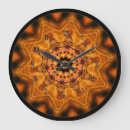 Recherche de mandala orange horloges Moderne