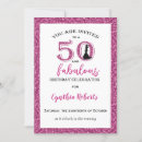 Search for pink formal 50th birthday invitations For her