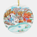 Search for holiday polar bear ornaments Watercolor