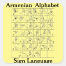 Recherche de langue signes autocollants Alphabet