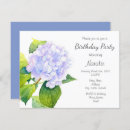 Search for blue hydrangea birthday invitations Purple