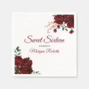 Search for red rose napkins Burgundy
