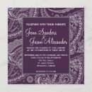 Search for purple paisley wedding invitations Traditional