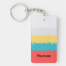 Search for and green stripe keychains Geometric pattern