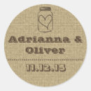 Search for rustic burlap stickers Mason jar