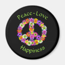 Recherche de peace sign magnets Floral